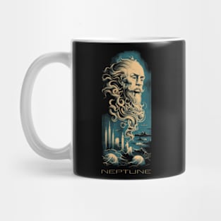 Neptune's Cyberpunk Ocean Print Mug